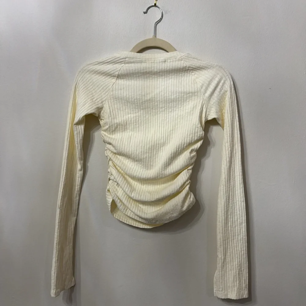 Project Social T Ribbed Long Sleeve with Ruching x-Small - Picture 6 of 6